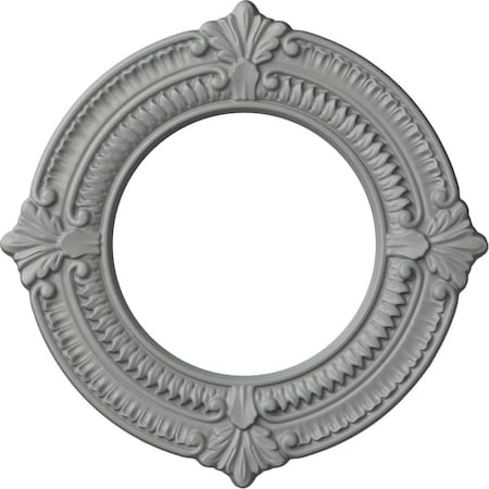 Ekena Millwork Benson Ceiling Medallion (Fits Canopies up to 6 1/8"), 11 1/8"OD x 6 1/8"ID x 5/8"P, Primed White CM11BN
